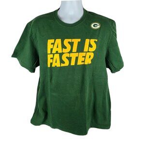 Nike Green Bay Packers T-Shirt Mens Size XXL Fast Faster Short SleeveTee
